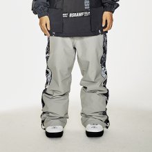 BSR SHOWY LINE TRACK PANTS GRAY