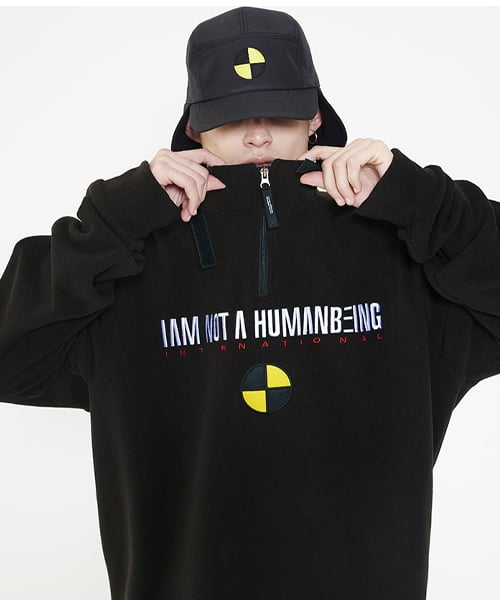 아임낫어휴먼비잉(I AM NOT A HUMAN BEING) 비 세이프 하프 집업 플리스 셔츠 (4color) - 65,000 | 무신사 스토어