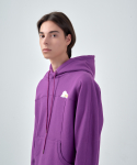 에스에스큐알(SSQR) Unisex Embroidered Hooded Sweatshirt KIZ_H_01_PURPLE_LARGE