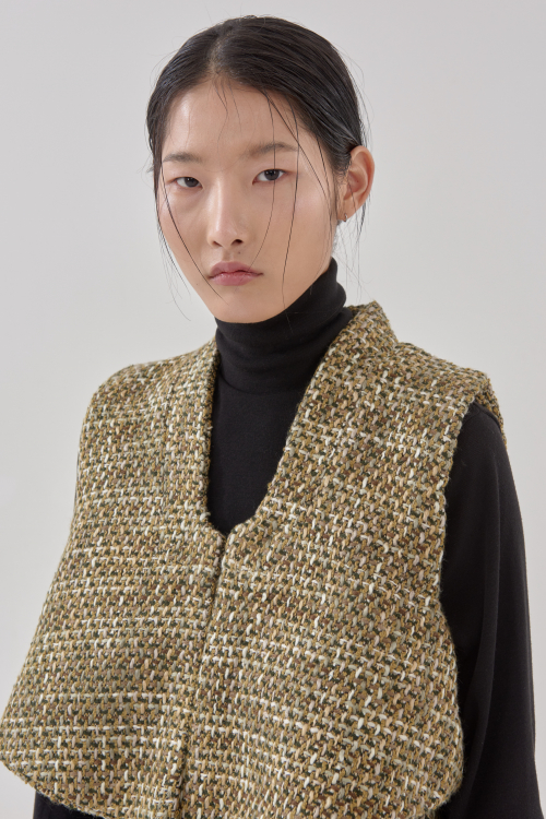 Жилет Baeja (Korea short vest-Olive tweed)