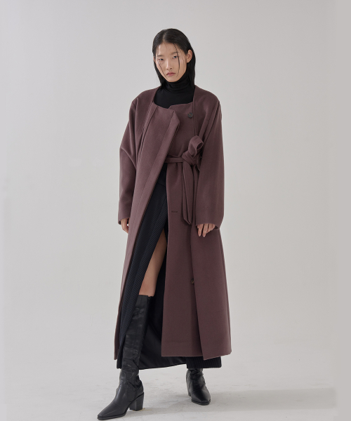 Пальто-платье дурумаги (Durumagi one piece coat-Deep brown)