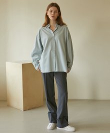 19W CLASSIC OVER COTTON SHIRTS (BLUE)