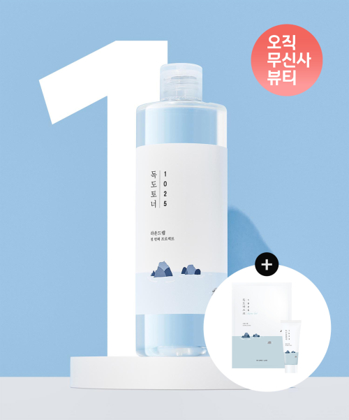 라운드랩(ROUNDLAB) 1025 독도 토너 500ml(+독도 클렌저 40ml + 워터겔 마스크 1매 증정)