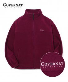 FLEECE ZIP-UP JACKET BURGANDY