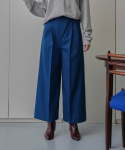 온느(ONNE) Diagonal Wool Wide Pants Blue-Green