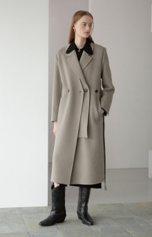 detachable collar long coat