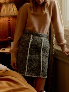 Tweed Mini Skirt in Black_VW9WS0440