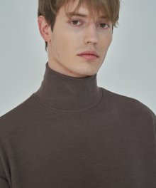 BASIC TURTLENECK POLA KNIT_COCOA