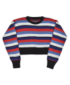 disco point stripe crop knit