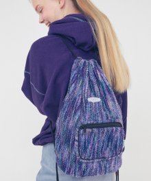 Fuzzy Drawstring Bag [BLUE SHERBET]