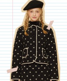 MD HEART QUILTING JACKET(BLACK)