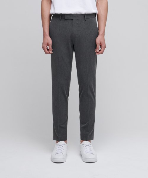 무신사 스탠다드(musinsastandard) 스키니 히든 밴딩 크롭 슬랙스 [미디엄 그레이]