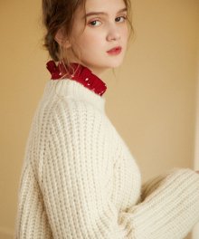 Round Toto Knit_Ivory