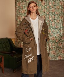 [unisex] graffity military jumper (khaki)