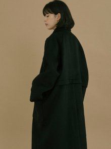 unisex wool mac coat black