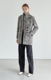 leopard half coat (Fabric from Italy)