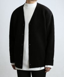 [LAMBS WOOL] SUPPLE CARDIGAN (Black)