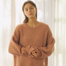 COLORMIX PULLOVER WOOL KNIT_ORANGE