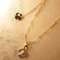 트레쥬(TREAJU) Heart charm basic link necklace