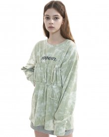 Over size string tie dye_green