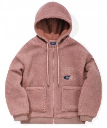 ODPL 스페셜 후리스 후드집업 오버핏 양털자켓 핑크