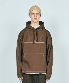 CTRS ST PIPING OVER HOODIE FL BROWN