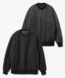 Reversible Velvet Sweat Shirts [Black]