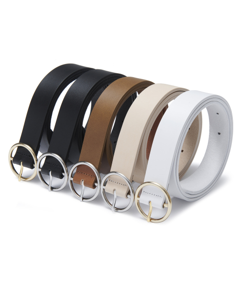 무신사 스탠다드 우먼(musinsastandardwoman) 우먼즈 서클 이탈리안 레더 벨트_22mm