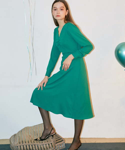 살롱 드 욘(SALON DE YOHN) Classic Midi Dress_ Green - 사이즈 & 후기 | 무신사