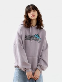 CAMPING CLUB PIGMENT OVERFIT HOODIE [PURPLE] CHT202