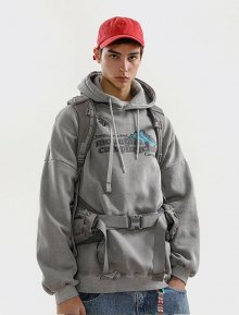 CAMPING CLUB PIGMENT OVERFIT HOODIE [GRAY] CHT202