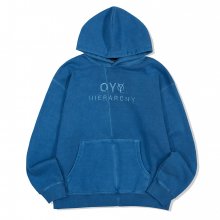 CUTTING PIGMENT HOODIE-SKYBLUE