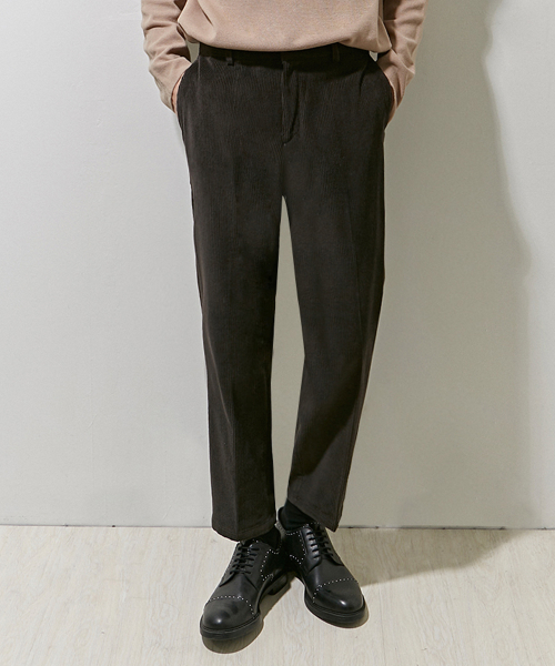 66171 corduroy banding pants brwon