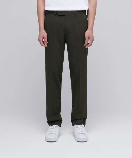 무신사 스탠다드(musinsastandard) 테이퍼드 히든 밴딩 10부 슬랙스 [카키]