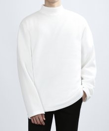 HALF NAP POLO NECK (WHITE)