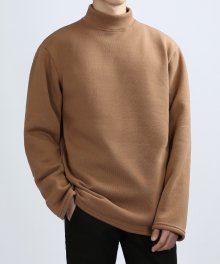 HALF NAP POLO NECK (CAMEL)