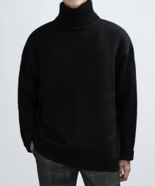 KNIT POLO NECK (BLACK)