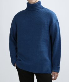 KNIT POLO NECK (CLASSIC BLUE)