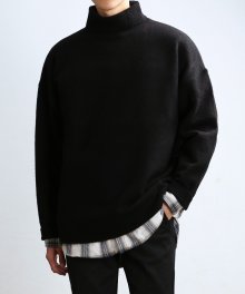 LAMBS LONG TURTLENECK (Black)