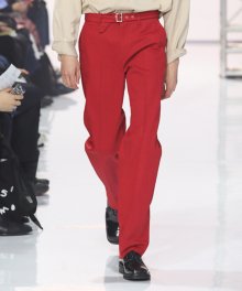 [ 19FW PT03-4 ] RED BELTED COTTON PANTS