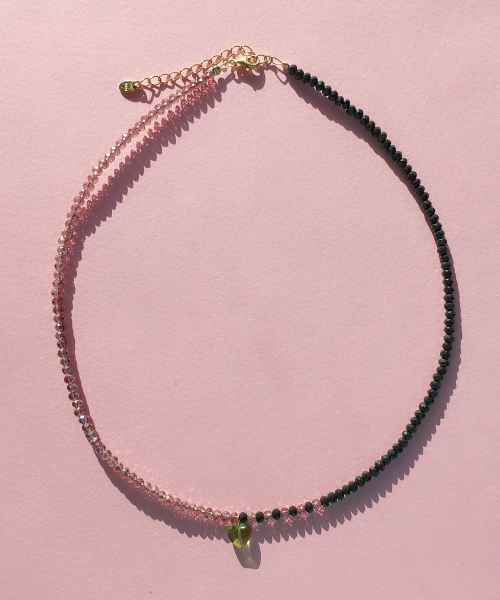 롬브리앙(lombrillant) 쁘띠 쾨르 네크리스 (GREEN)