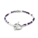 오드콜렛(ODDCOLLET) [SILVER925]Camouflage bracelet (purple)