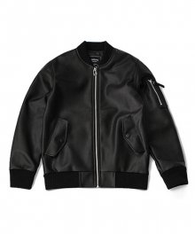 MTN Minimal Leather Jacket Black