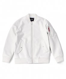 MTN Minimal Leather Jacket White