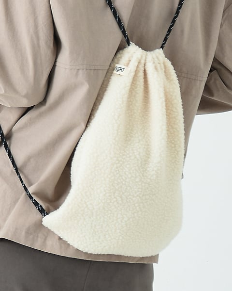 fleece drawstring bag