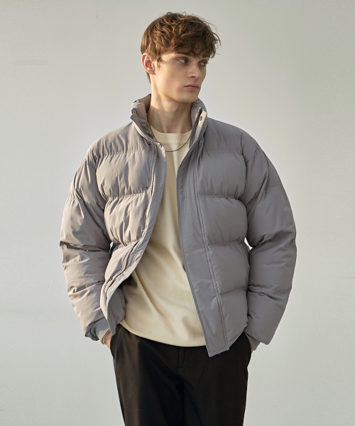 닉앤니콜(nicknicole) [ESSENTIAL] Useful Over Short Padding_Indi Gray