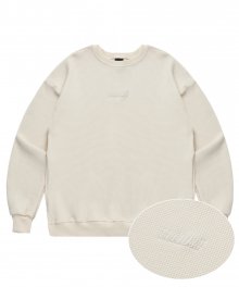 20ELSP003 Waffle Sweatshirts_Ivory