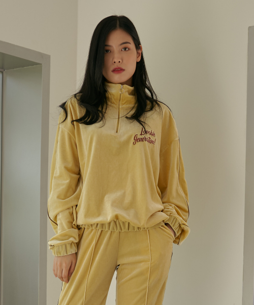 Вельветовая олимпийка LOV.G soft yellow