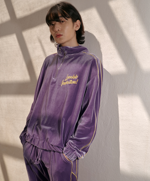 Вельветовая олимпийка LOV.G violet