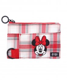 PATTERN COIN WALLET / MINNIE MOUSE_red check